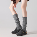 Willow Lace Chunky Knit Wool Blend Slouch Crew Socks | Gray