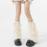 Britney Y2K Faux Fur Leg Warmers | White