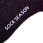Aliyah Scallop Sparkle Crew Sock | Red - Sock Season