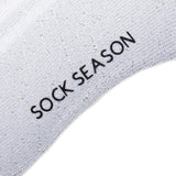 Aliyah Scallop Sparkle Crew Sock | Silver - Sock Season