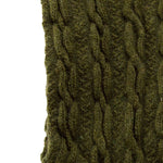 Bella Cable Knit Wool Crew Sock | Military Green - Sock Season