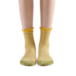 Daphne Ruffle Glitter Ankle Sock | Yellow - Sock Season