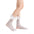 Destiny Feather Trim Lace Crew Sock | Light Grey - Sock Season