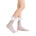 Destiny Feather Trim Lace Crew Sock | Light Grey - Sock Season