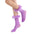 Destiny Feather Trim Lace Crew Sock | Purple - Sock Season