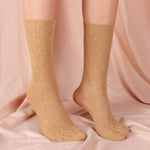 Lola Lace Crew Sock | Beige - Sock Season