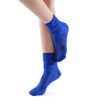 Marella Polka Sheer Mid High Sock | Royal Blue - Sock Season