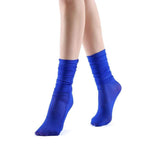 Neverminder Slouch Sheer Crew Sock | Blue - Sock Season