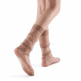 Olivia Slouch Sheer Tulle Crew Sock | Nude Brown