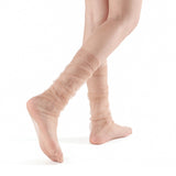 Olivia Slouch Sheer Tulle Crew Sock | Nude Pink