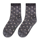 Polka Party Glitter Ankle Sock | Black - Sock Season