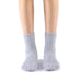 Polly Fuzzy Crew Sock | Grey - Sock Season