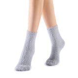 Polly Fuzzy Crew Sock | Grey - Sock Season