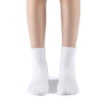 Polly Fuzzy Crew Sock | White - Sock Season