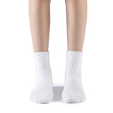 Polly Fuzzy Crew Sock | White - Sock Season