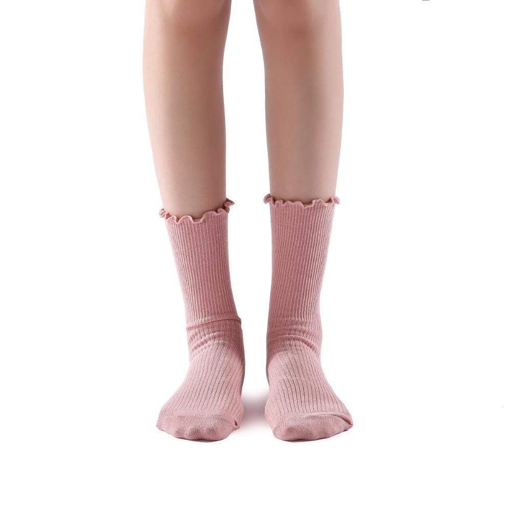 Princess Lulu Ruffle Crew Sock | Pink - Sock Season
