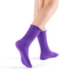 Princess Lulu Ruffle Crew Sock | Purple - Sock Season