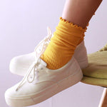 Princess Lulu Ruffle Crew Sock | Yellow - Sock Season